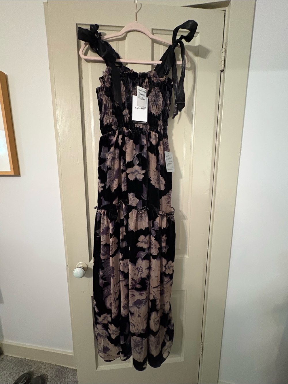 En Saison Velvet Burnout Maxi Dress